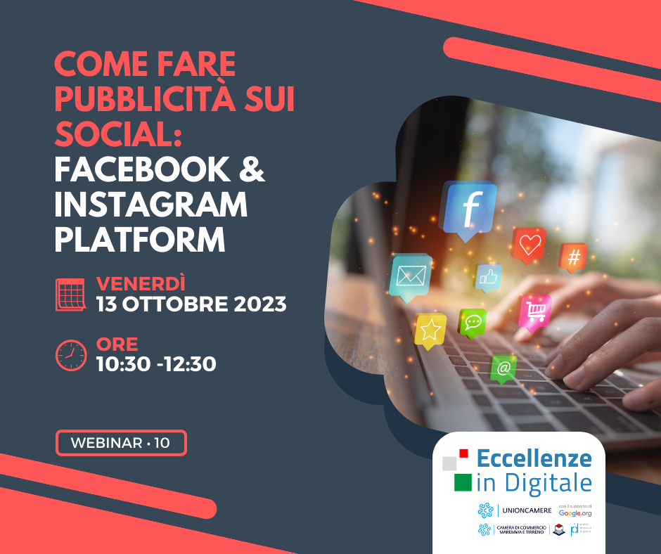 "Webinar: Come fare pubblicità sui social: Facebook & Instagram Platform"