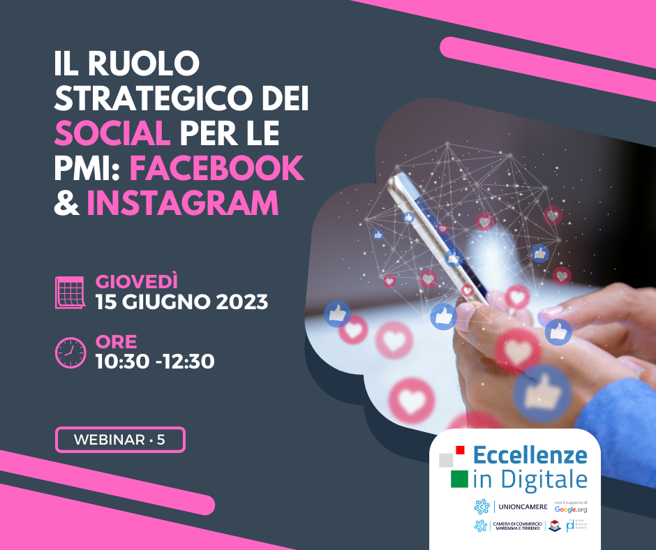 "Webinar Il ruolo strategico dei social per le PMI: Facebook e Instagram"