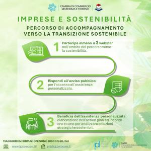 Imprese e Sostenibilità: percorso di accompagnamento verso la transizione sostenibile Imprese e Sostenibilità: percorso di accompagnamento verso la transizione sostenibile